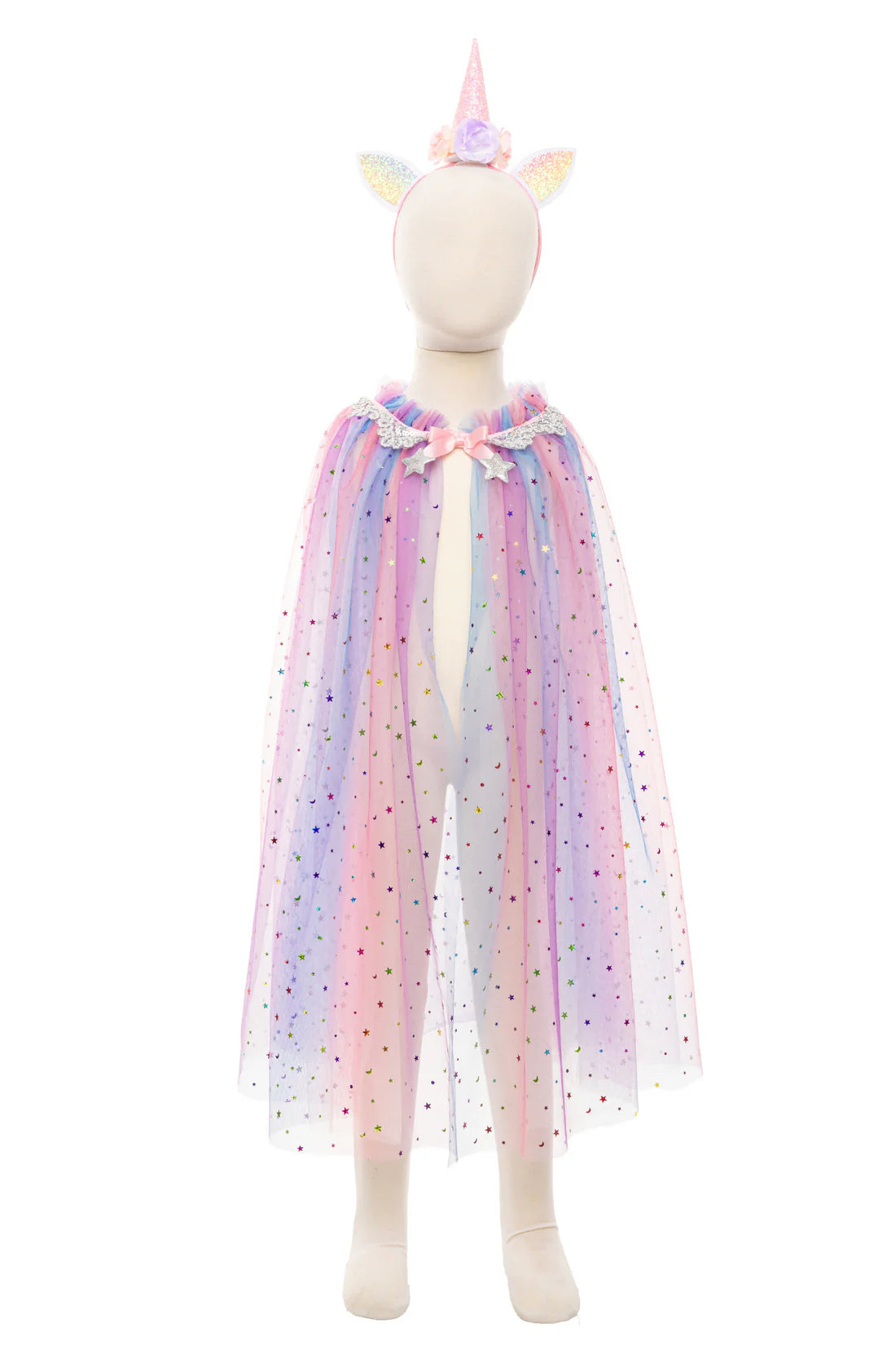 Great Pretenders Verkleedkledij Unicorn - Cape met diadeem - 4/6 jaar