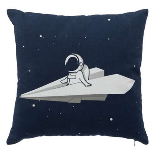 Coussin Espace Enfants Atmosphera 40x40cm - Bleu Foncé