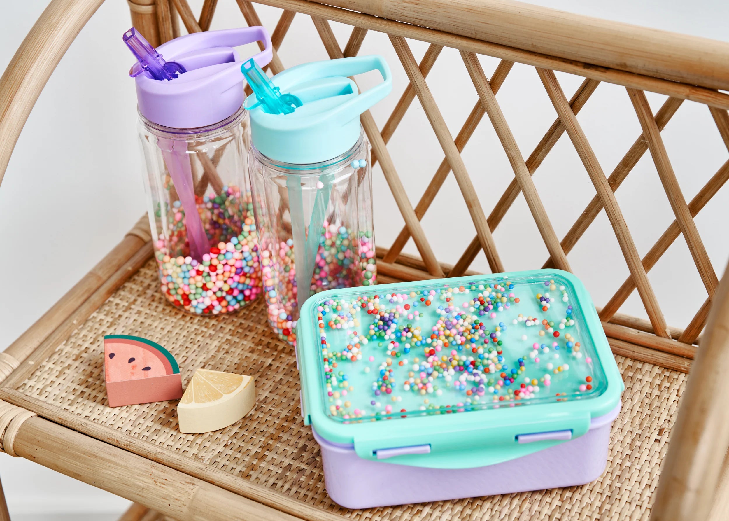 BEAU by Bo Petit Monkey Back to School set - Bentobox + Drinkfles Popsicles - Wild Lilac