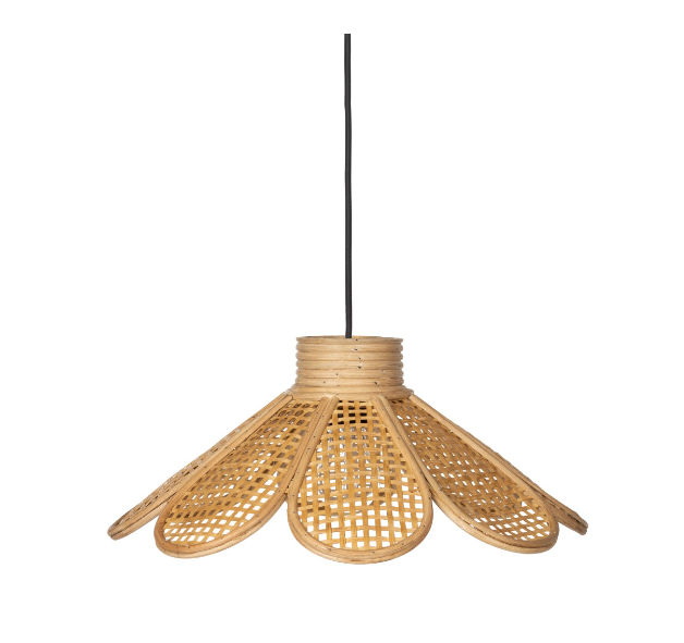 KidsDepot Rotan Hanglamp Flore - Ø44xH19cm - Snoer 100cm - Naturel
