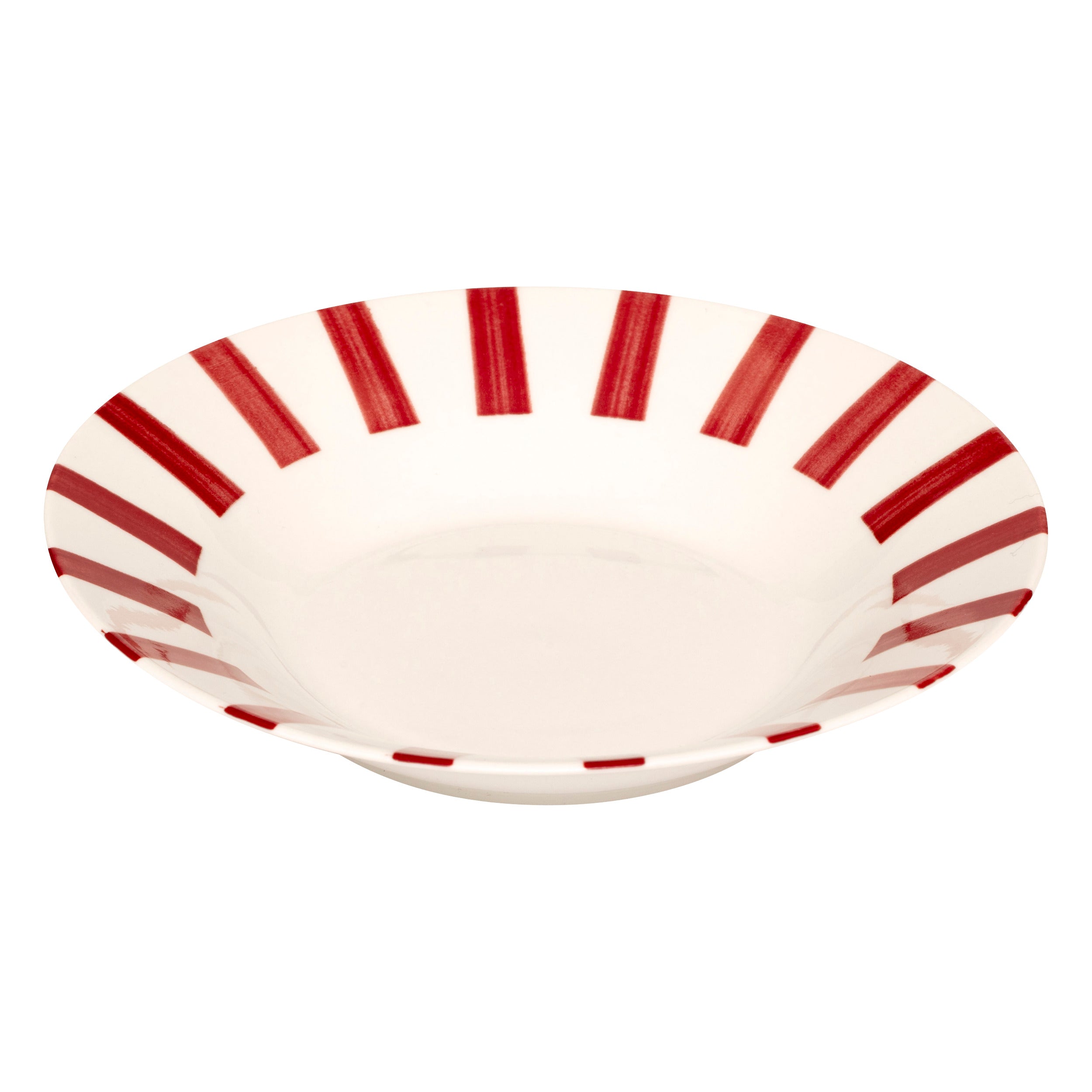 Secret de Gourmet Chéri Diep bord Ø20cm - Set van 6 stuks - Wit/Rood
