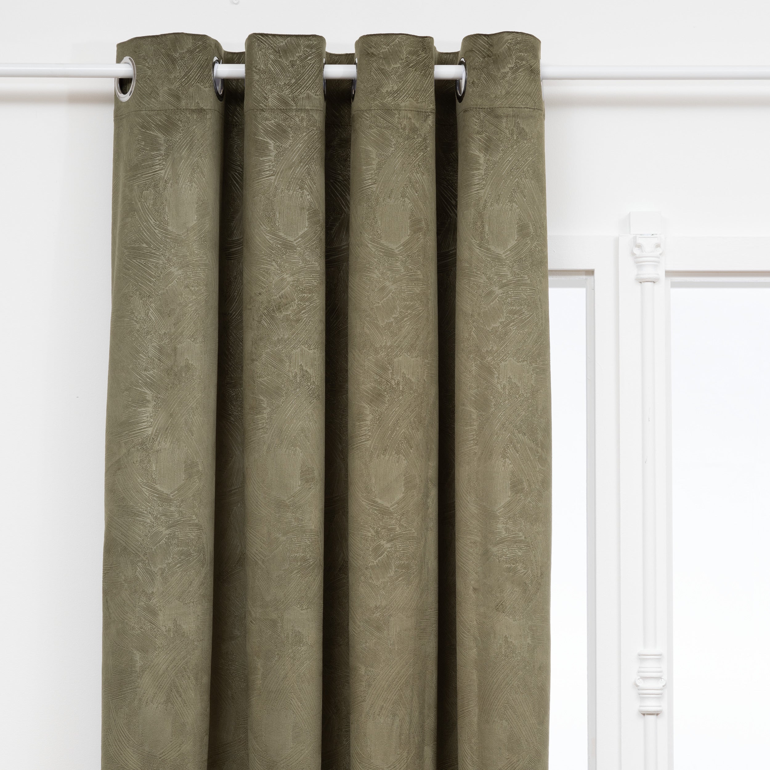 Atmosphera Insulating Taupe curtain with 140 x 260 cm - curtain window coverings - ready-made curtains with hooks and rings