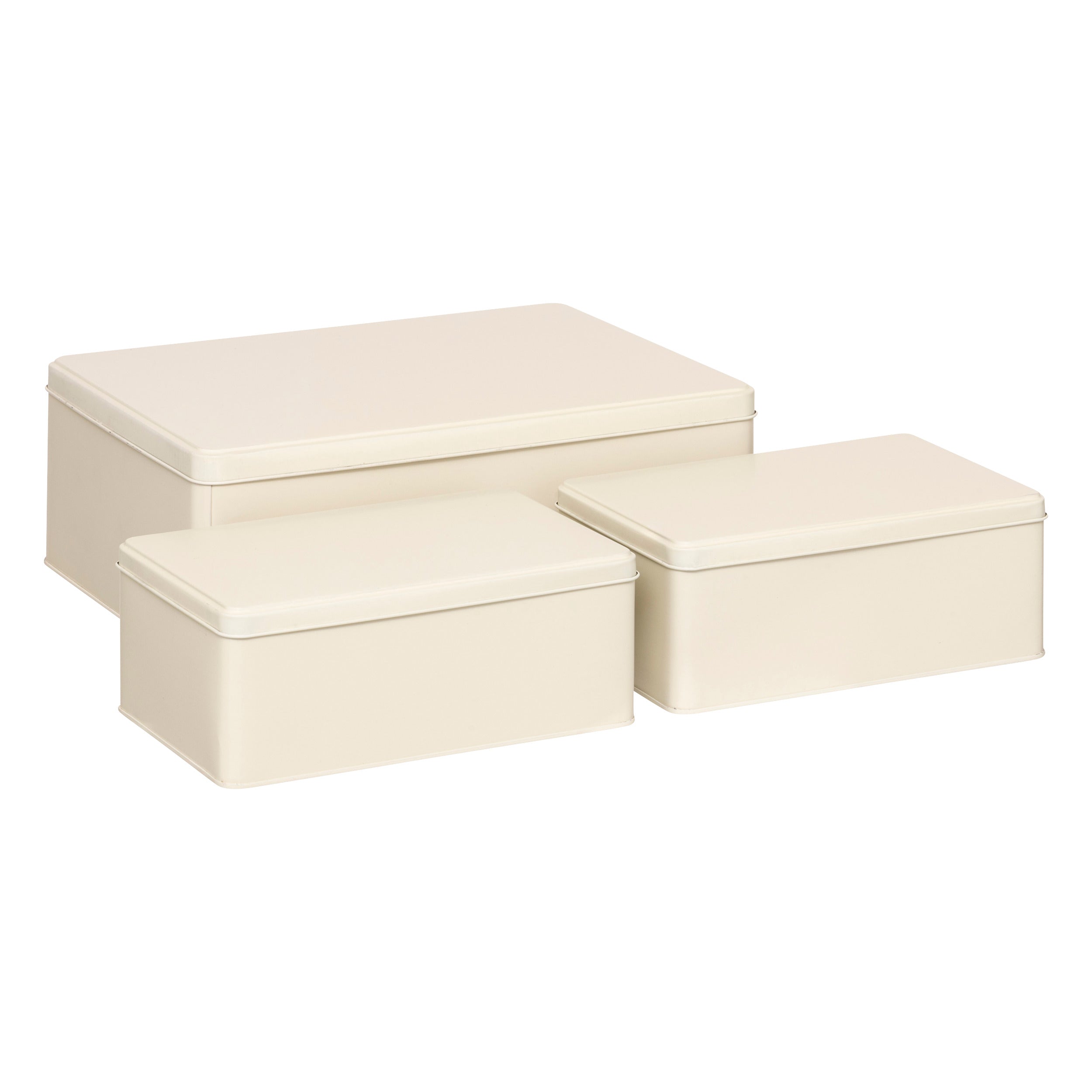 5Five Opbergdozen Bureau - Set van 3 stuks - Beige