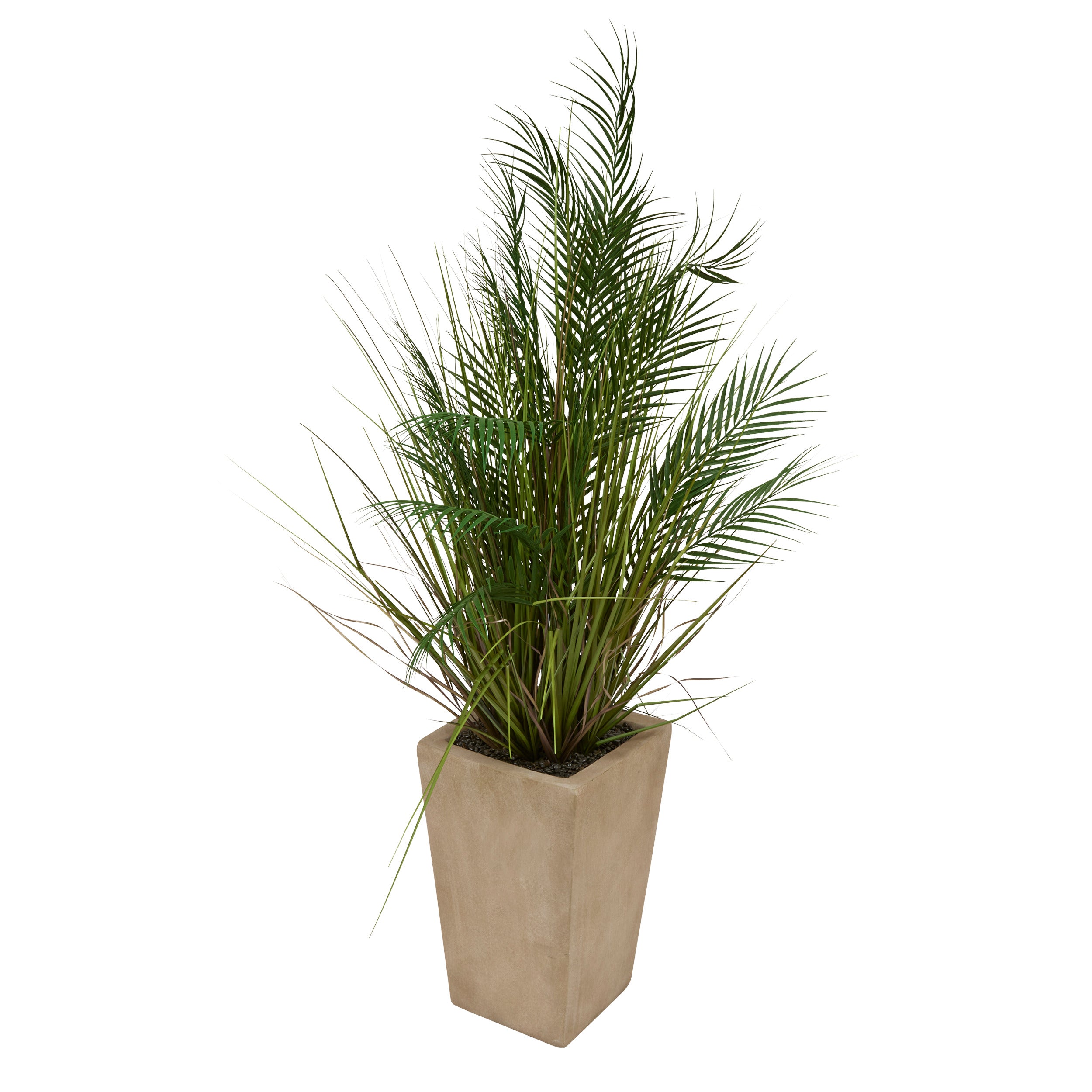 Atmosphère plante artificielle plante suspendue avec pot - 16x16x31cm - noir / vert