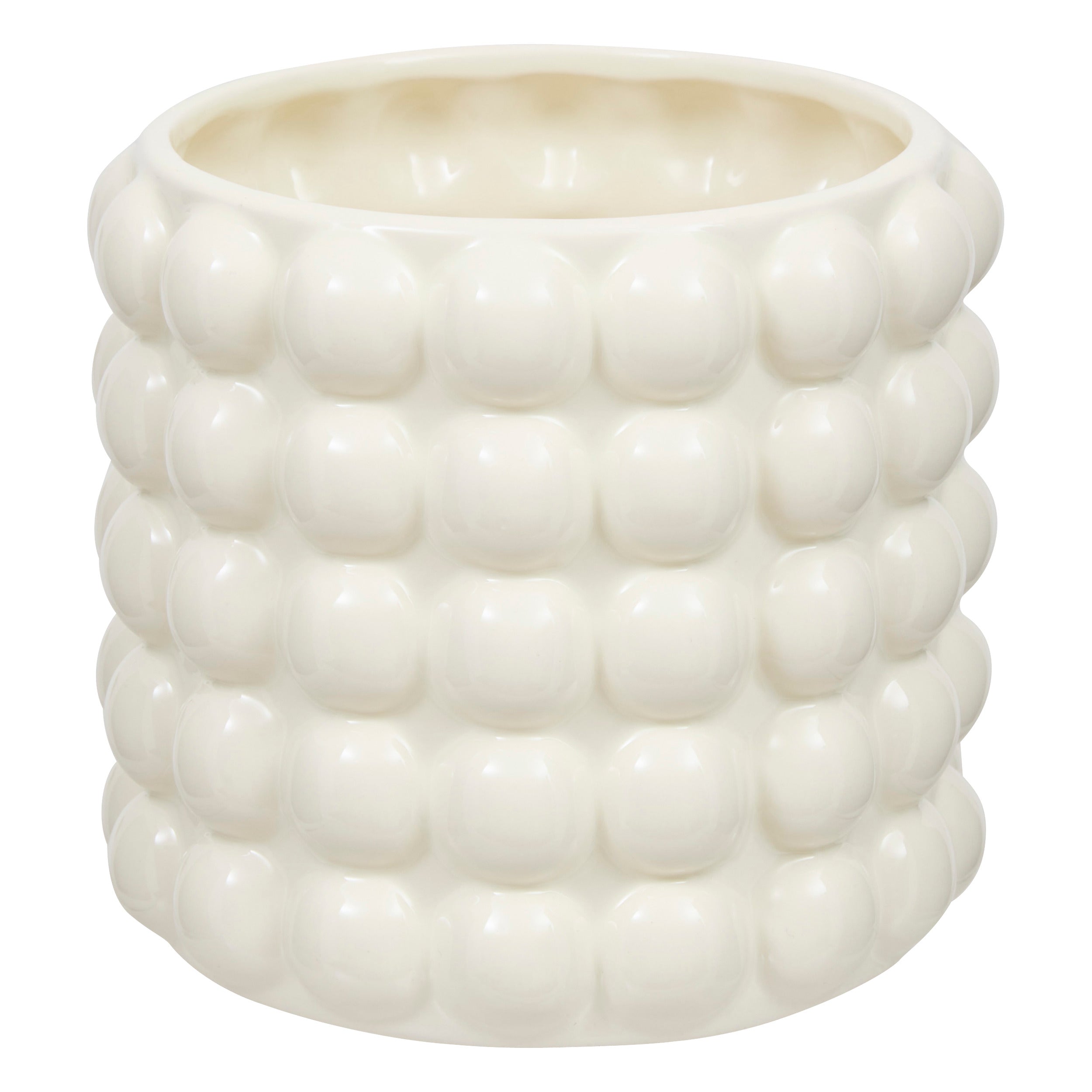 Atmosphera Sky Bloempot - Ø16xH14cm - Wit