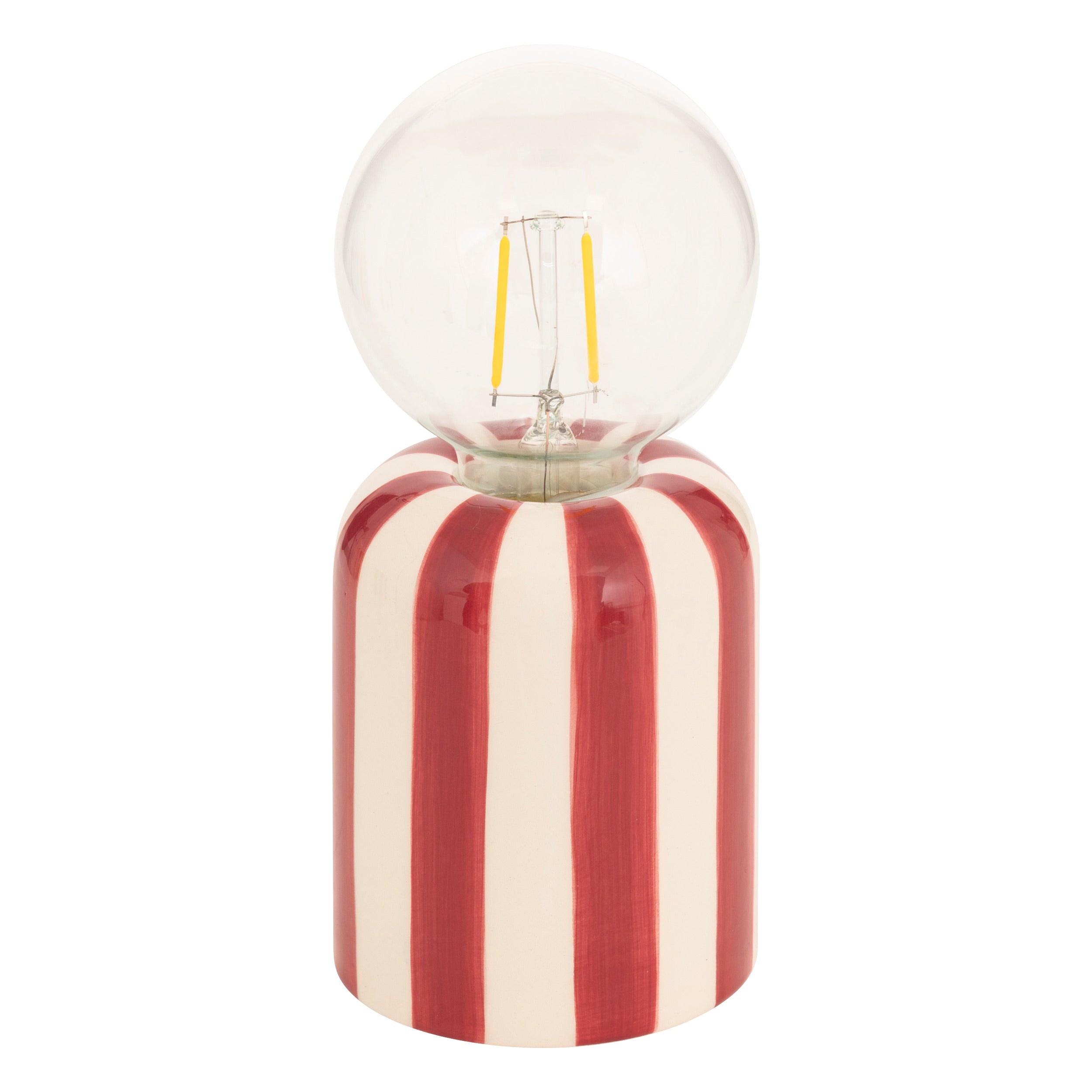 Atmosphera Rico Tafellamp - Ø8xH20cm - Granaatrood