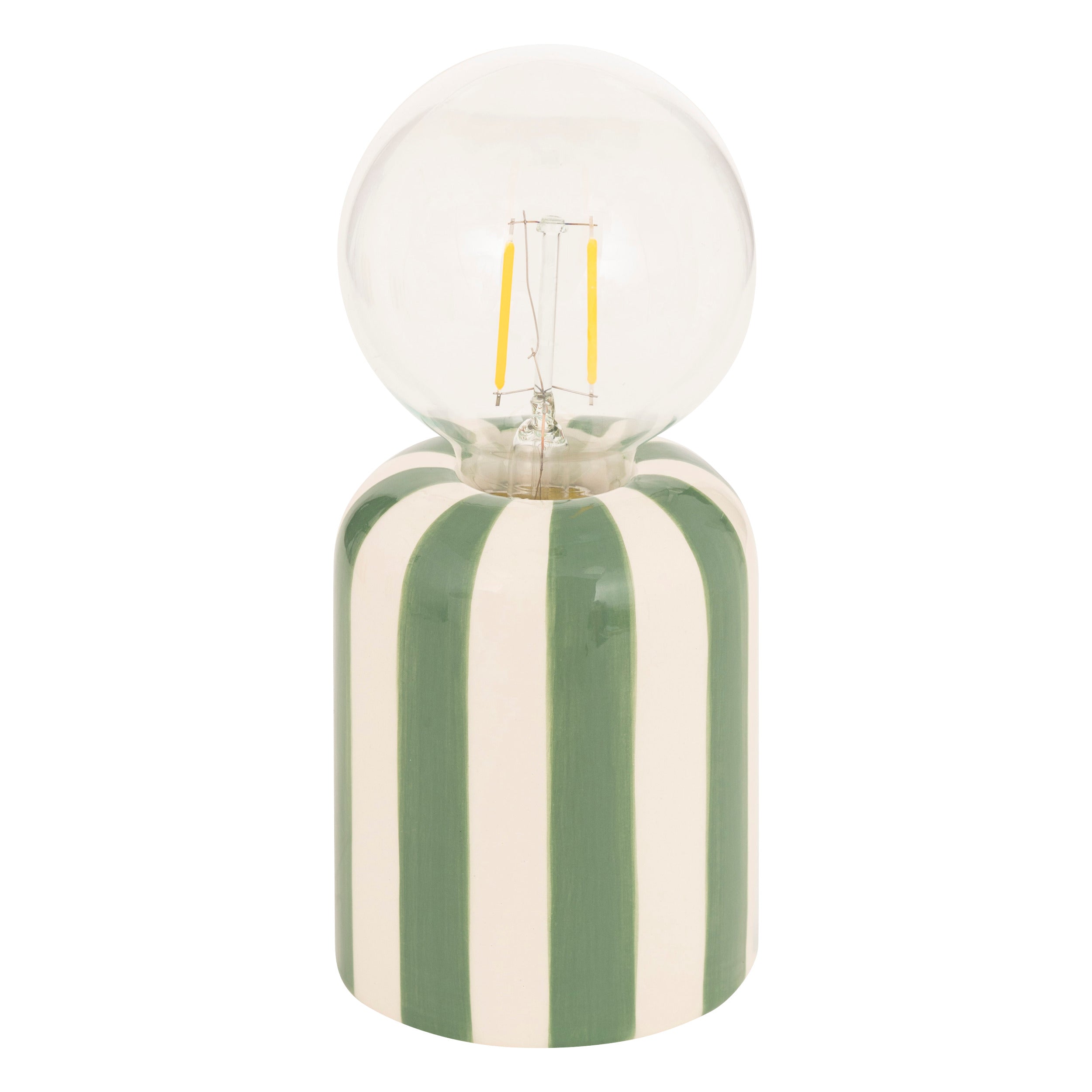 Atmosphera Rico Tafellamp - Ø8xH20cm - Groen