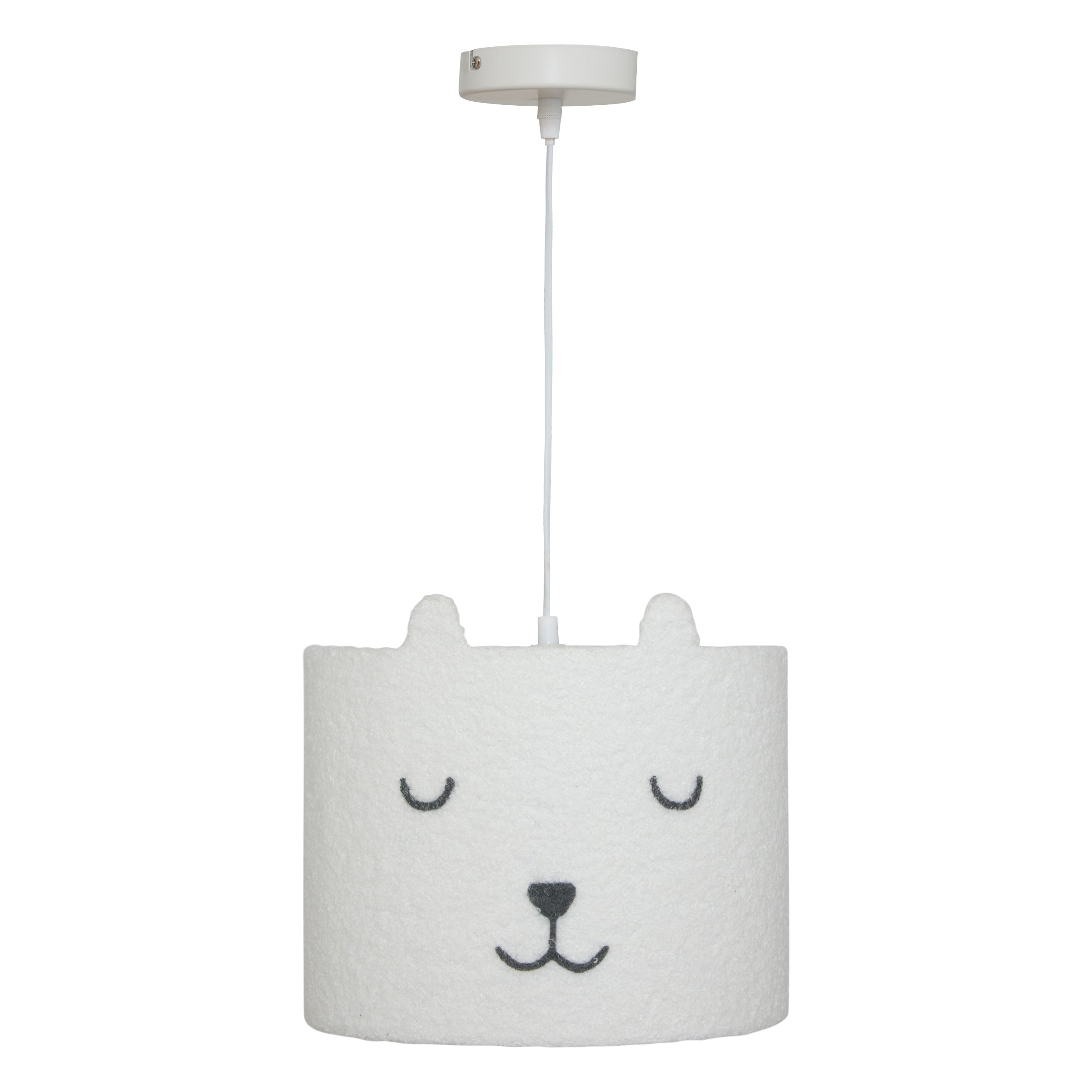 Atmosphera Kids kinderlamp/Hanglamp Teddy - Ø28cm - Wit