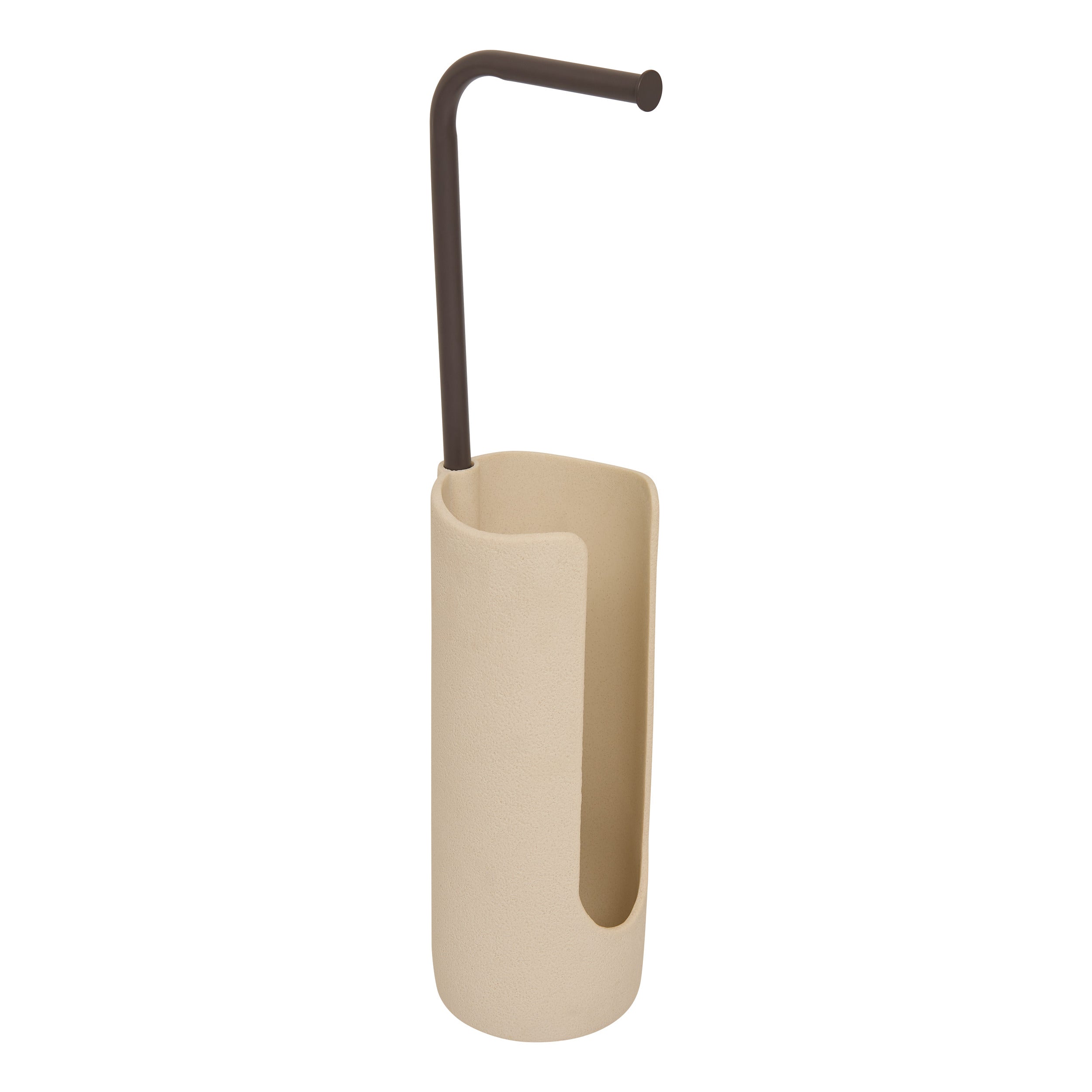 5Five Olea Toiletrolhouder staand met reserve - Ø13xH60cm - Beige