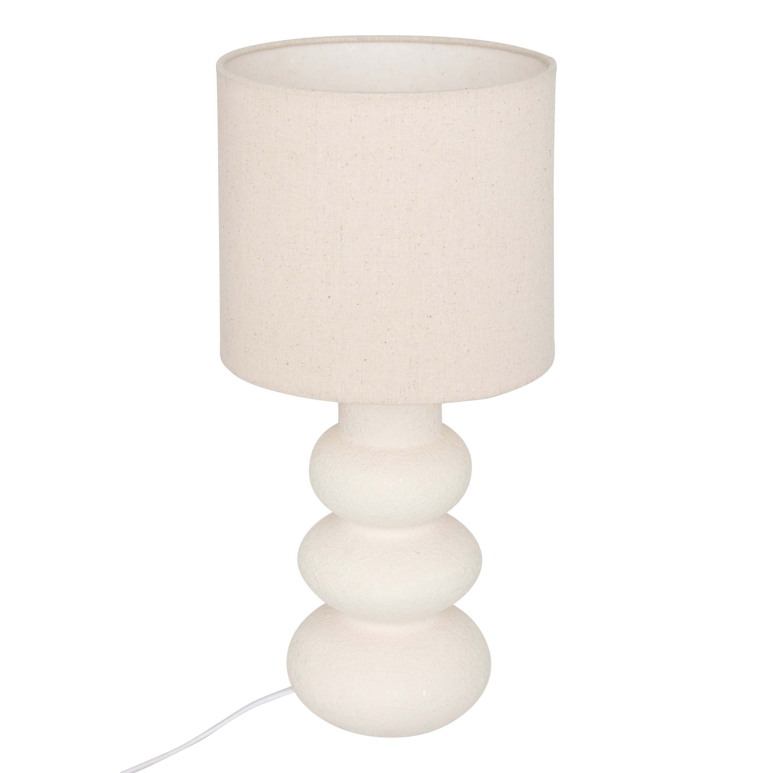 Atmosphera Alitha Keramieken Tafellamp - Ø20xH42cm - Beige