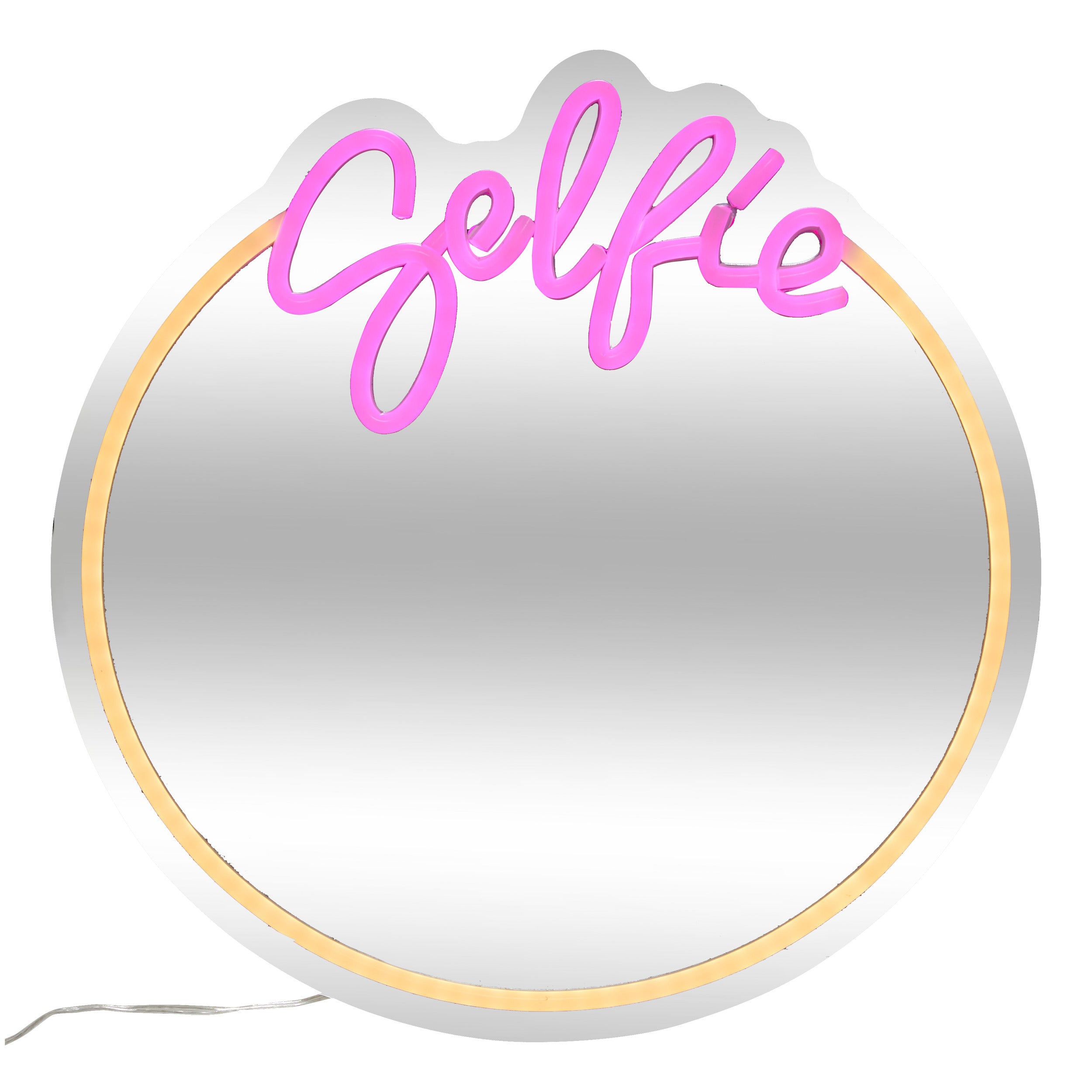 Atmosphera Selfie Spiegel met Neonverlichting - Ø35cm - Multi