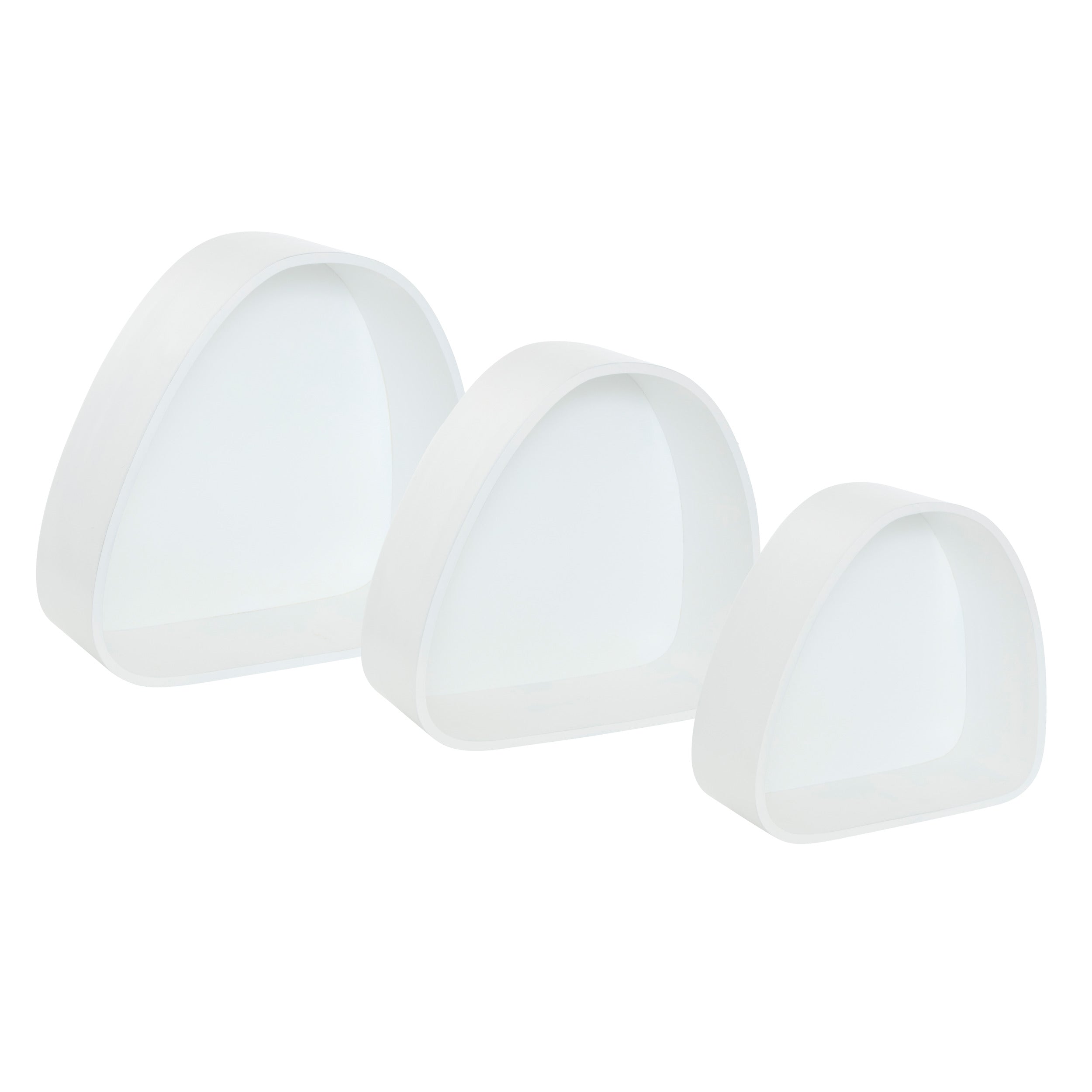 Atmosphera Wandrek Sien - Set van 3 stuks - 37x15x38cm - Wit