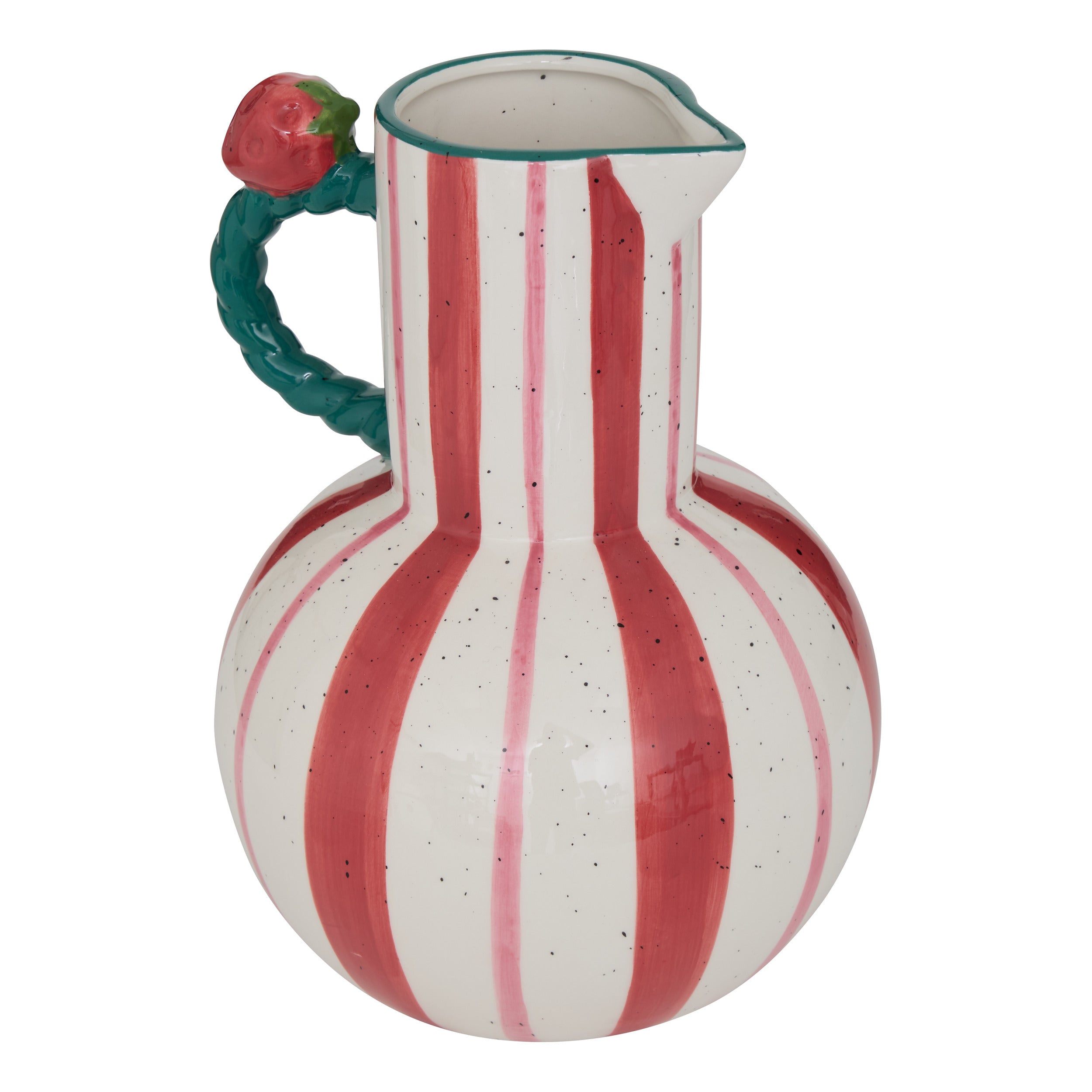 Atmosphera Fruity Keramieken Vaas - 19x18x25cm - Rood