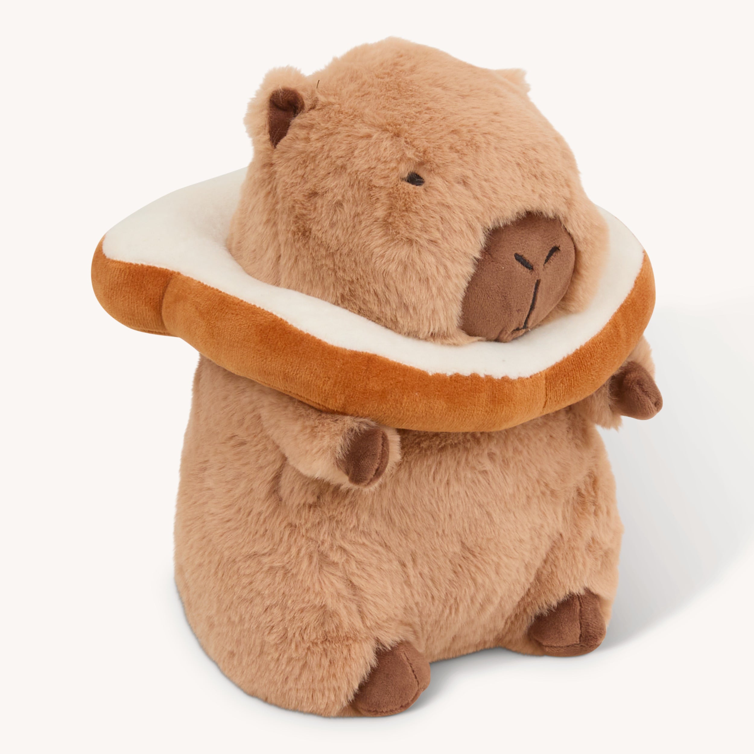 Atmosphera Kids Knuffel Capybara met brood - 19x16x22cm - Bruin