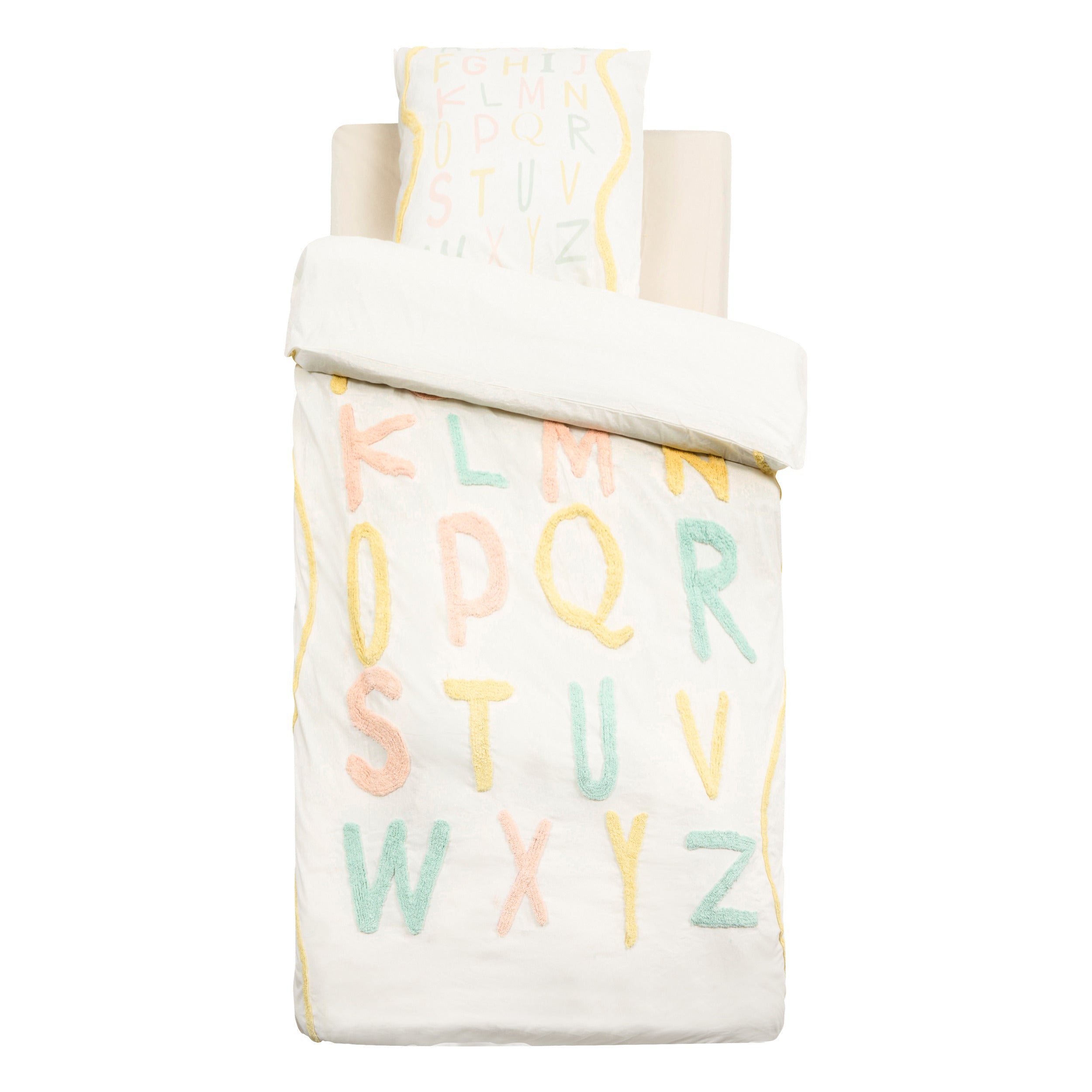 Atmosphera Kids Alfabet Dekbedovertrek set met 1 kussensloop 140x200cm/65x65cm