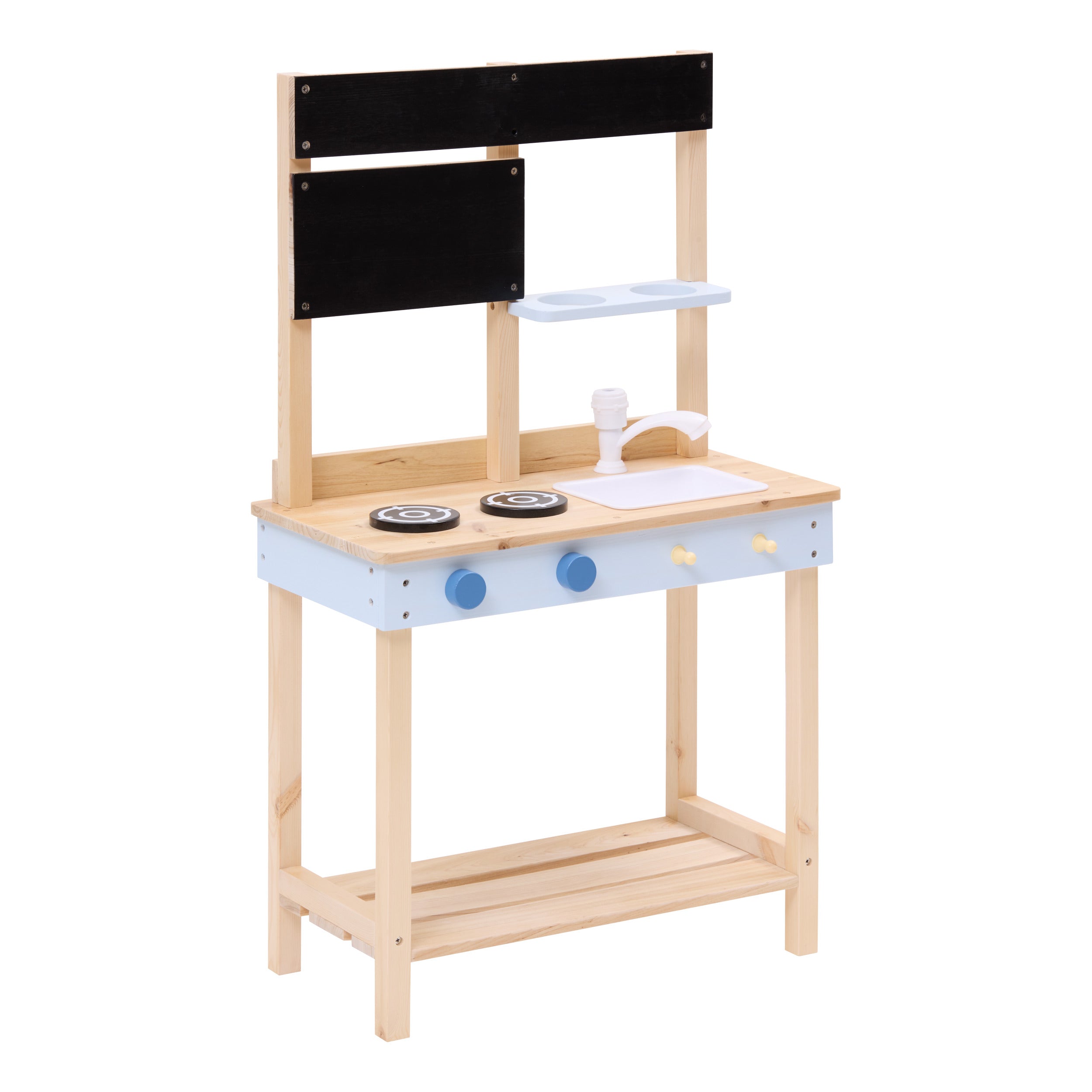 Atmosphera Kids Houten Keuken - Volledig uitgerust houten keukenimitatiespel - Houten speelgoed