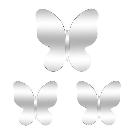 Atmosphera Kids Vlinder Spiegels - Set van 3 stuks - 21x21cm