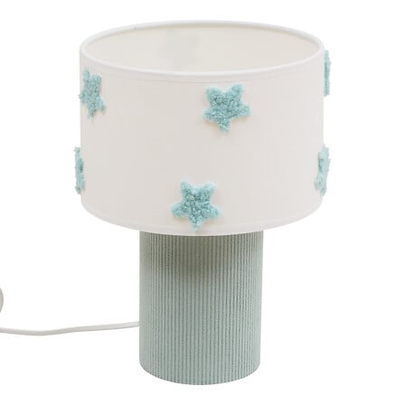 Atmosphera Kids Zee Bouclé Tafellamp - 19x19x28cm - Blauwgroen