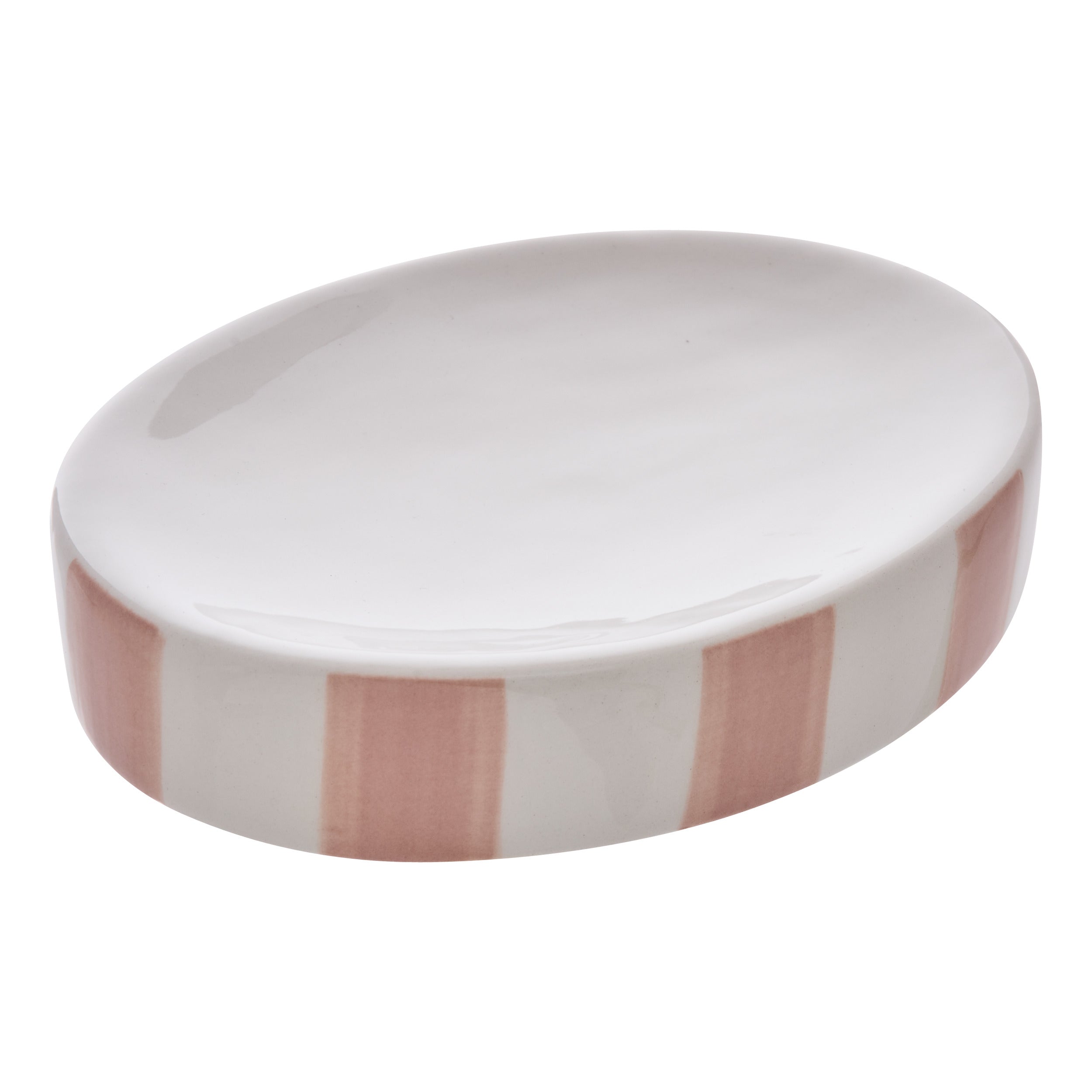 5Five Strio Zeepbakje - 13x10x3cm - Roze/Wit