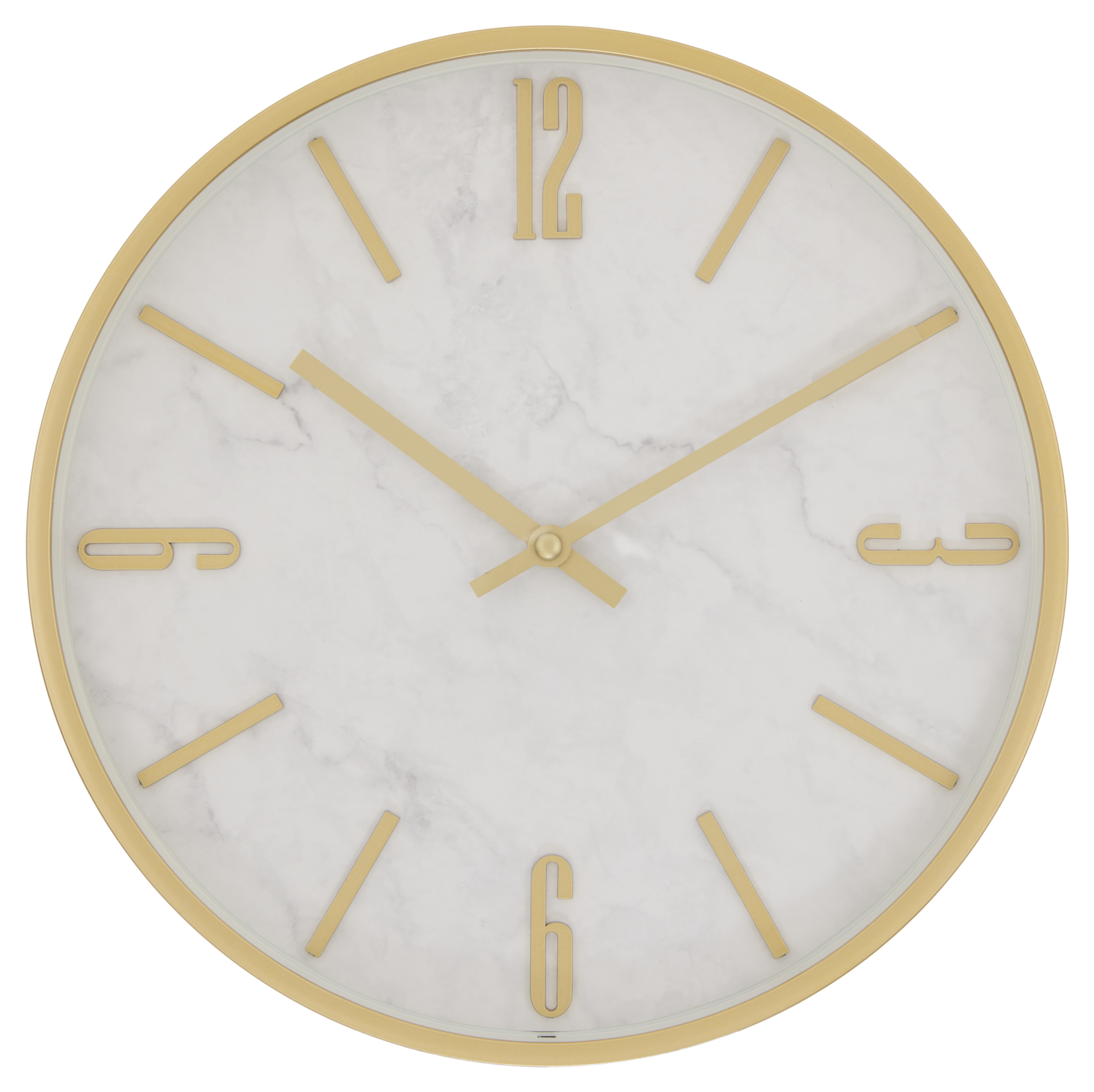 Atmosphera Nathalie Klok met marmerlook - Glas/PP - Ø30cm - Goud