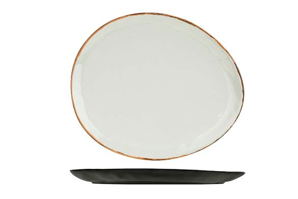 Cosy &amp; Trendy Plato Assiette Ovale Incassable - 32x28x3cm - Blanc