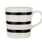 Mug Cosy &amp; Trendy Black Bands Ø9xH10cm - Lot de 2 pièces - Blanc/Noir