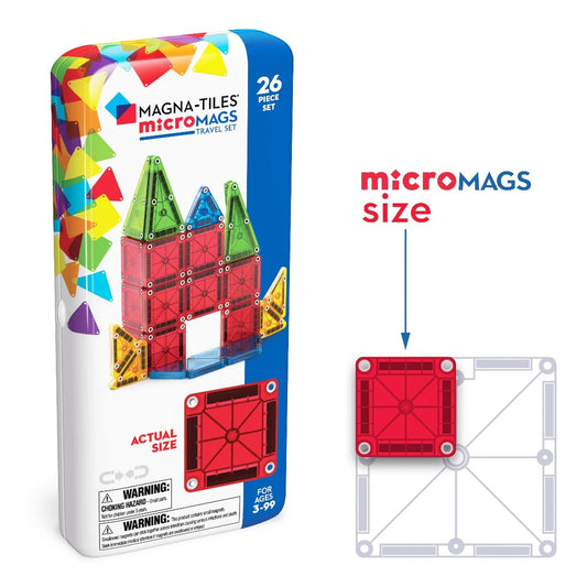 Magna-Tiles Micro Mags Travel 26 stuks - Geschikt vanaf 3 jaar - Multi