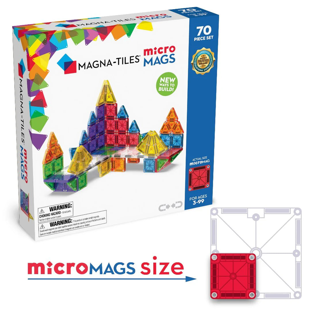 Magna-Tiles Micro Mags 70 stuks - Geschikt vanaf 3 jaar - Multi