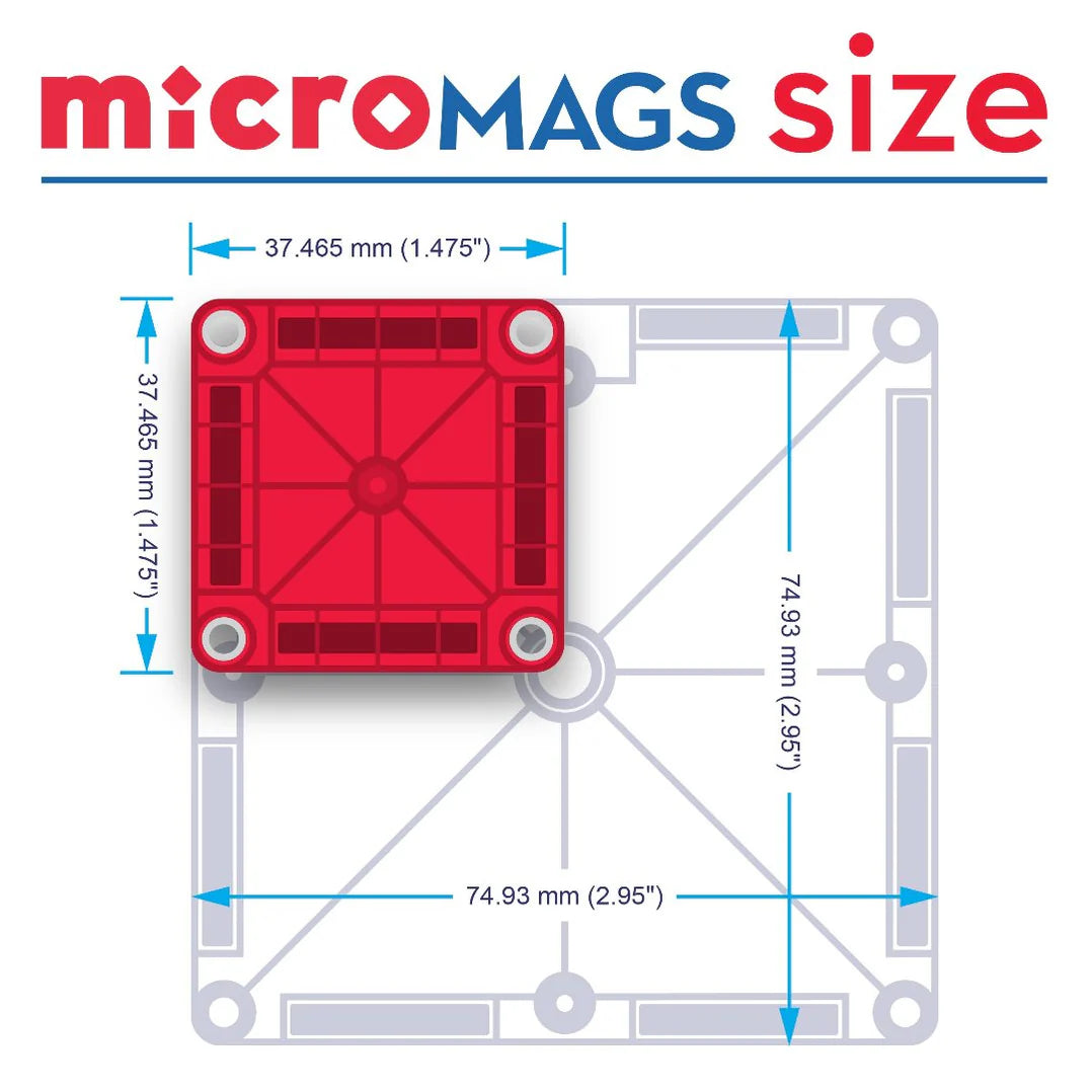 Magna-Tiles Micro Mags 70 stuks - Geschikt vanaf 3 jaar - Multi