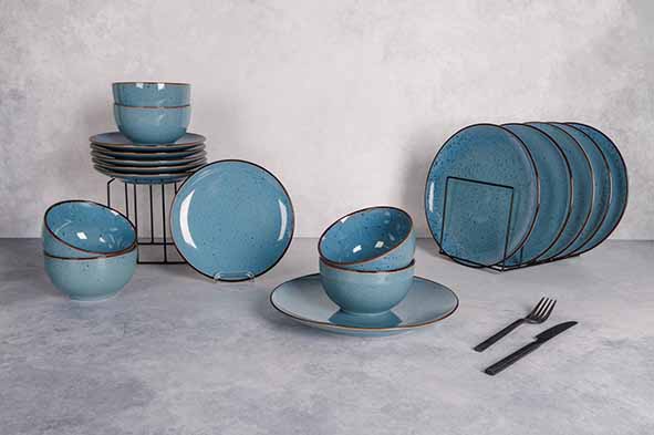 Assiette creuse Cosy &amp; Trendy Corfu - Ø18xH6cm - Bleu