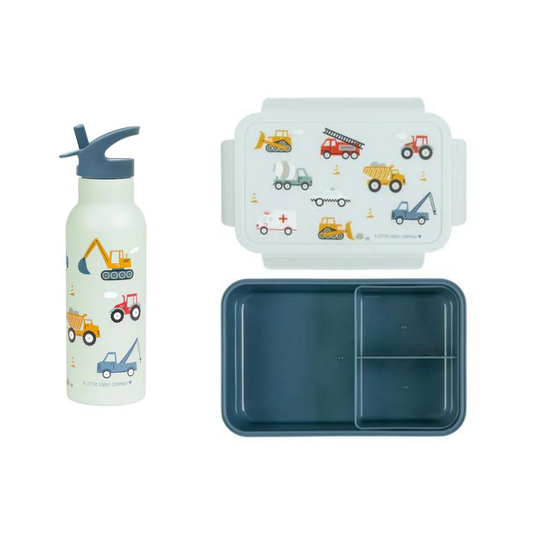 Eine kleine schöne Firma Back to School Set - Trinkflasche XL Edelstahl/Bentobox - Freude