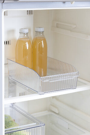 5Five Opbergbakje met wieltjes voor koelkast M - 20x32x10cm - Transparant