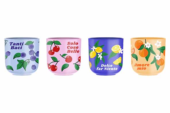 Cosy & Trendy Mercato Della Frutta Mok - Set van 4 stuks - Multi