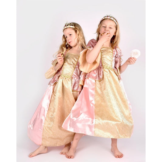 Den Goda Fen Vêtements de déguisement Royal Princess - Robe - 122-128cm - 6-8 ans - Rose