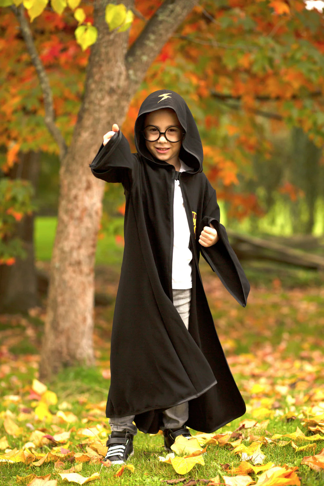 Great Pretenders Verkleedkledij Wizard - Cape met bril - 7/8 jaar