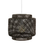 Atmosphera Hanging lamp woven Bamboo - 40 x 38 cm - Black