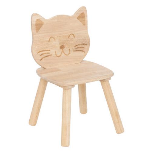 Atmosphera Kids Pia kinderstoel met kattensnoet - 30x28x50cm - Naturel