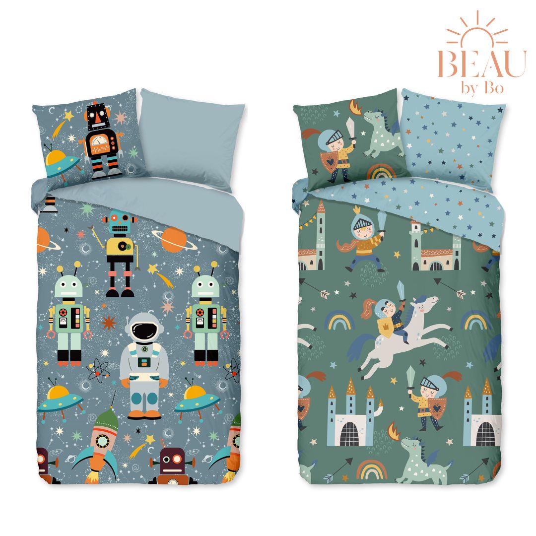 Good Morning Kids Dekbedovertrek Dream Along - 140x220cm + 60x70cm - Set van 2 stuks - Multi