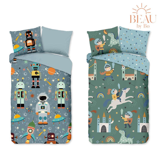 Good Morning Kids Housse de Couette Dream Along - 140x220cm + 60x70cm - Lot de 2 - Multi