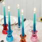 Rex Dip dye spiral candles set of 4 - Blue - Candle