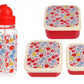 Rex London set van 3 snackdoosjes en Waterfles met rietje Kids - Tilde