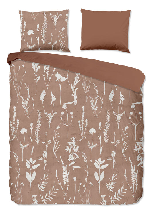 Good Morning Duvet cover Rav Flowers - Cotton - Terracotta