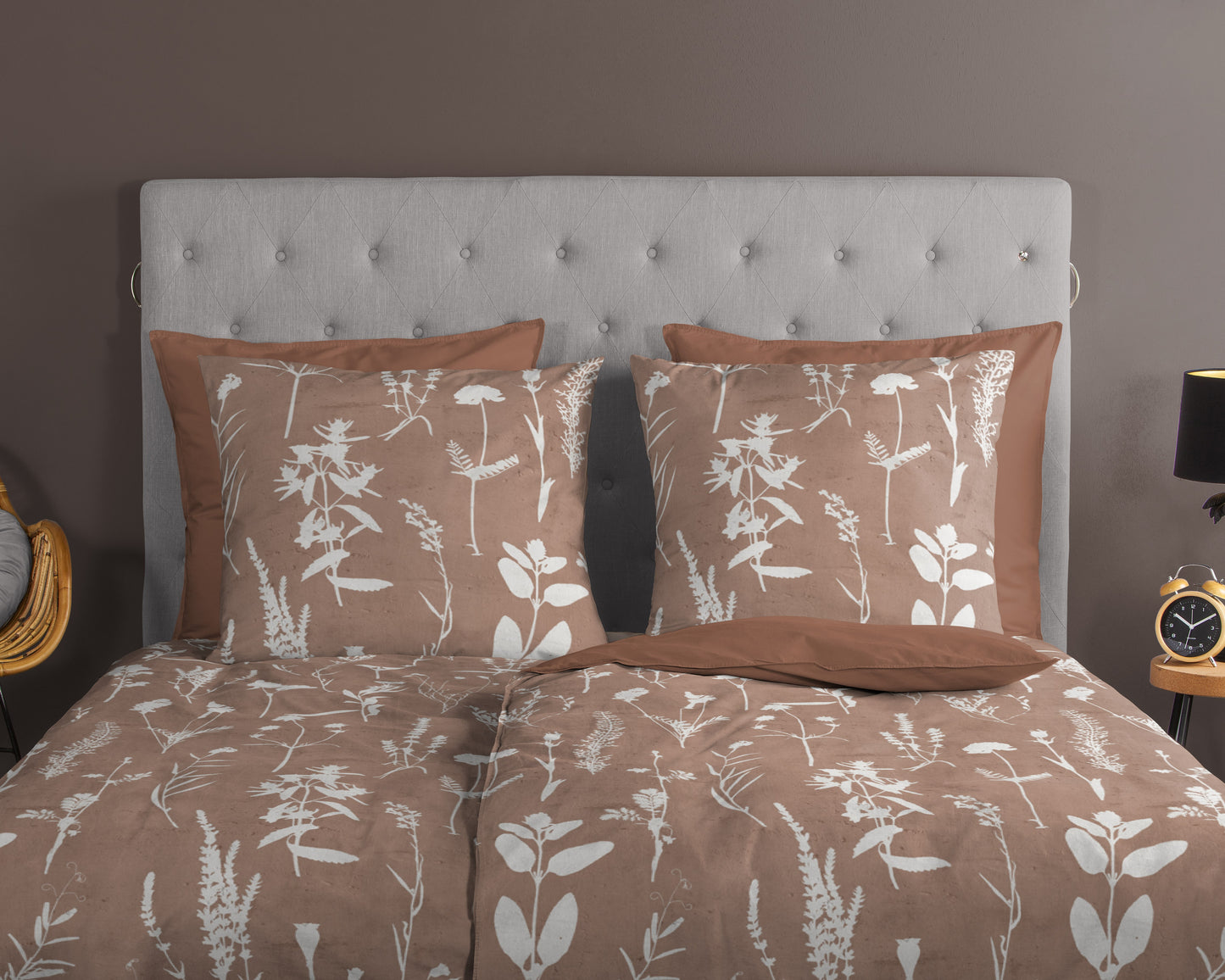 Good Morning Duvet cover Rav Flowers - Cotton - Terracotta