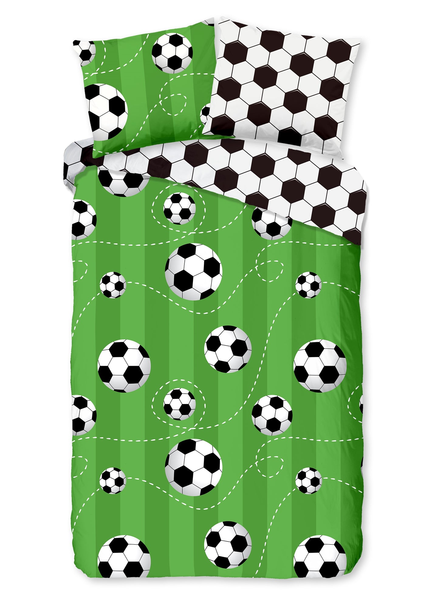 Good Morning Kids Dekbedovertrek Soccer - 140x220cm + 60x70cm - Katoen - Multi