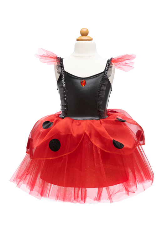 Great Pretenders Verkleedkledij Lieveheersbeestjes jurk met hoofdband - Rood