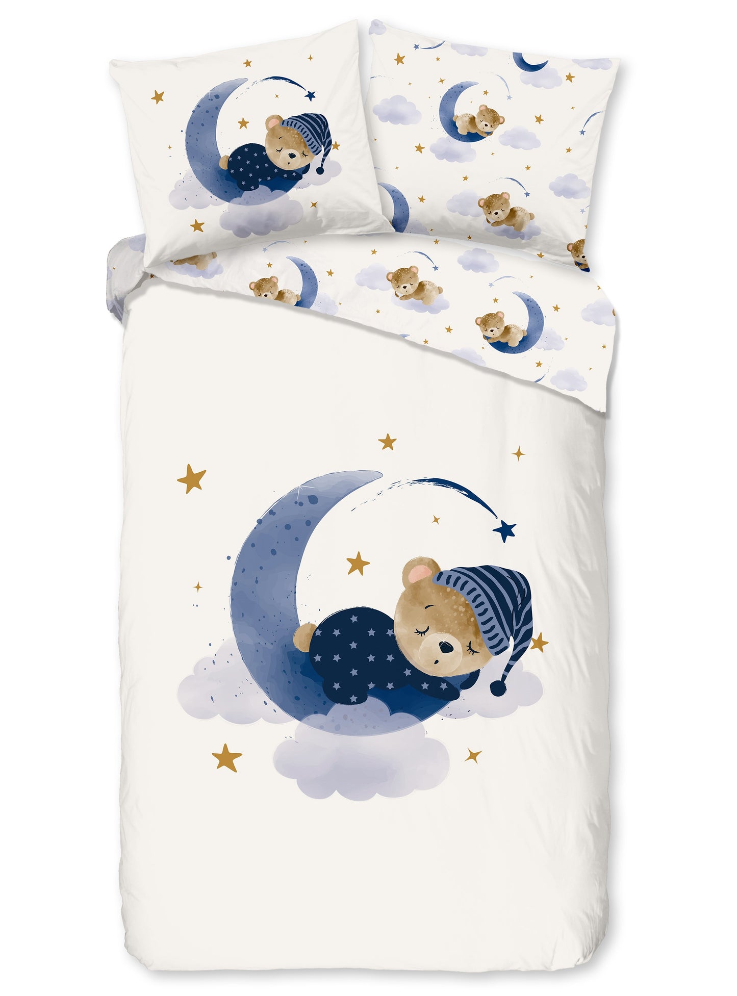 Good Morning Kids Dekbedovertrek Sleeping - 140x220cm + 60x70cm - Katoen - Multi