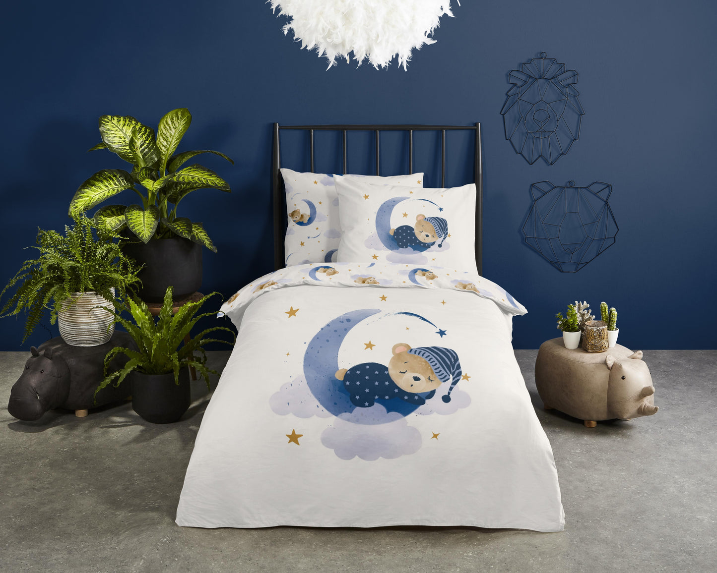 Good Morning Kids Duvet cover Sleeping - 140x220cm + 60x70cm - Cotton - Multi