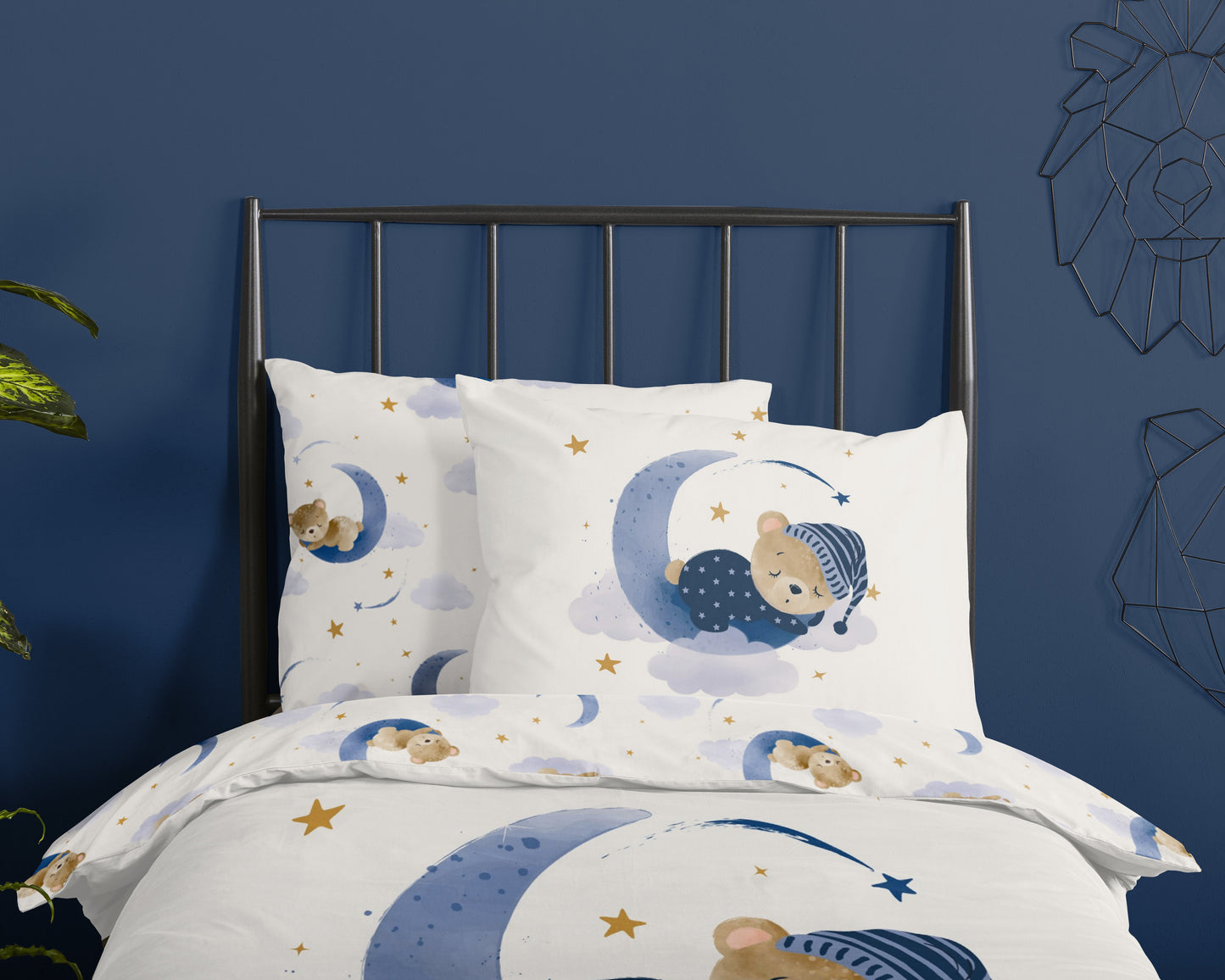 Good Morning Kids Dekbedovertrek Sleeping - 140x220cm + 60x70cm - Katoen - Multi