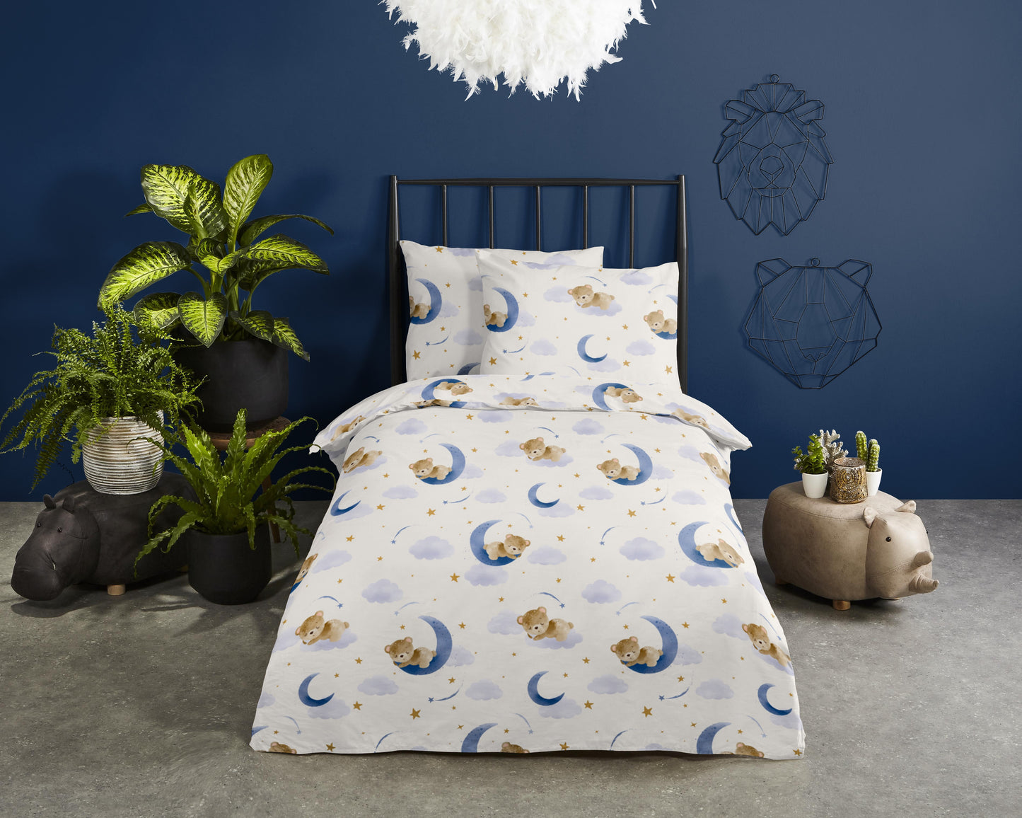 Good Morning Kids Duvet cover Sleeping - 140x220cm + 60x70cm - Cotton - Multi