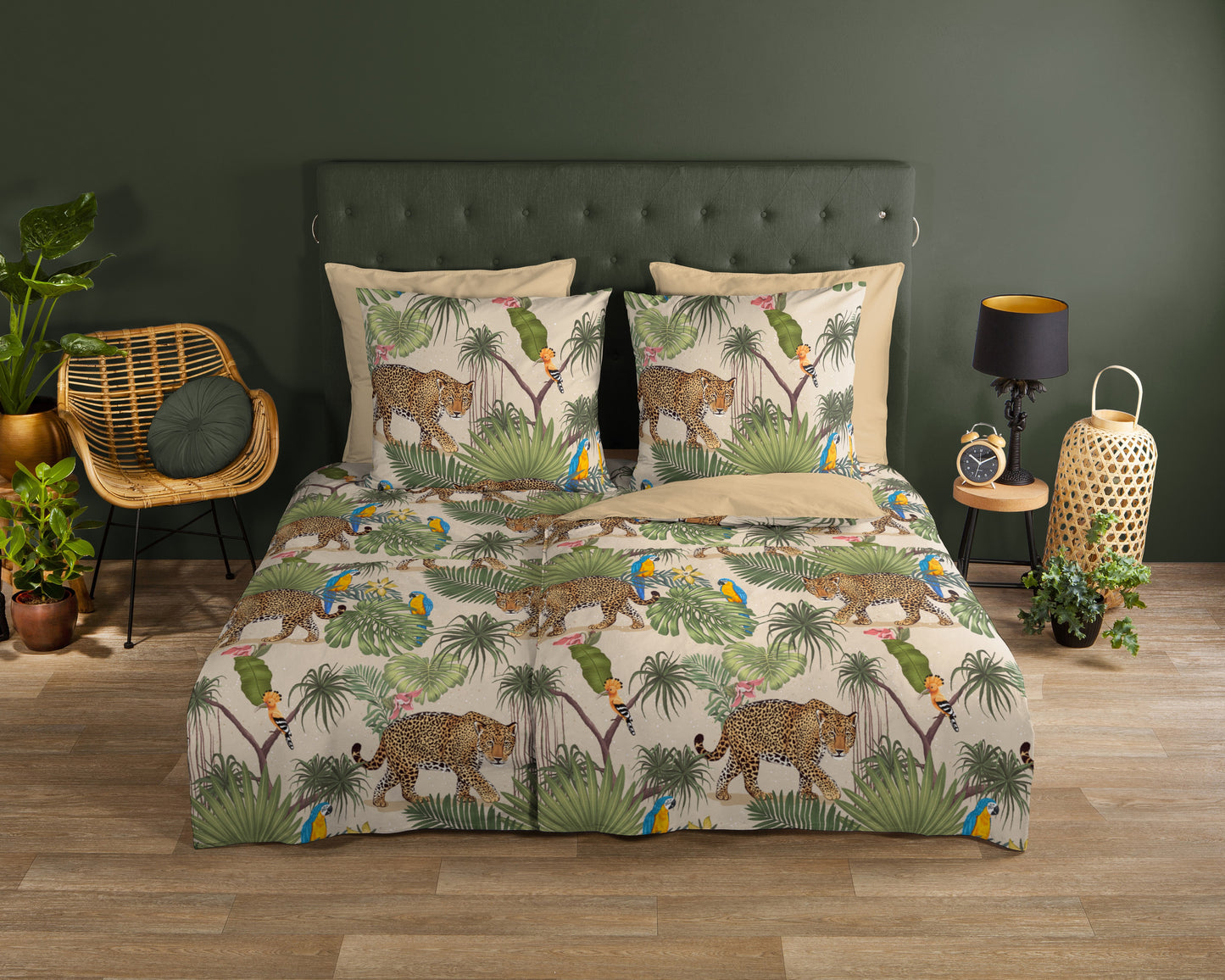 Good Morning Housse de couette Jungle tropicale - Coton - Multi